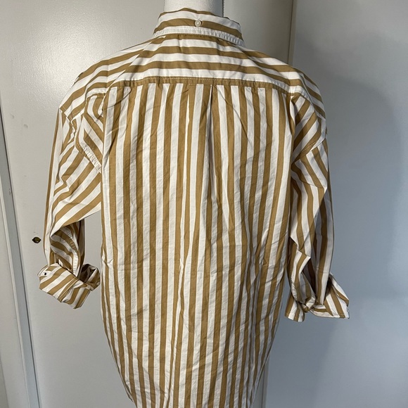 JCrew Classic-fit washed cotton poplin shirt in stripe size 6 - Picture 7 of 10